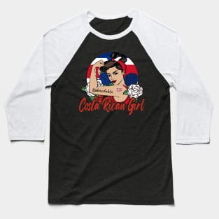 Costa Rican Girl Baseball T-Shirt